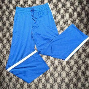 swishy blue and white stripe athletic pants danskin now sz medium